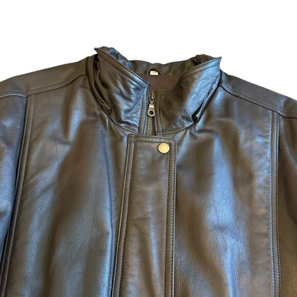 Field Gear Thermalife Plus Genuine Leather Jacket Bomber Classic Fit Size Medium - Picture 2 of 14